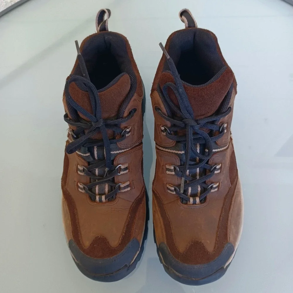 Bass Expedition RM53 Mens 12M Brown Leather Hiking Shoes Low Top Trail Sneakers